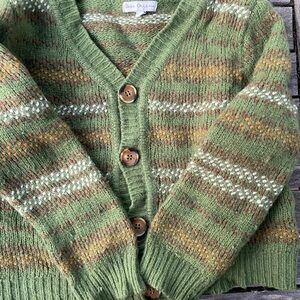 Bebe organic green kids Cardigan size 4